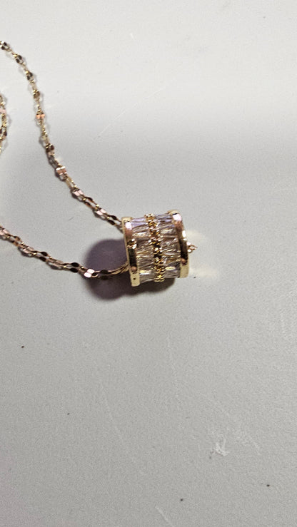 Gold Barrel Necklace - Whimsy's World LLC