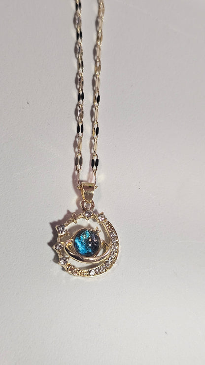 Blue Planet Necklace - Whimsy's World LLC