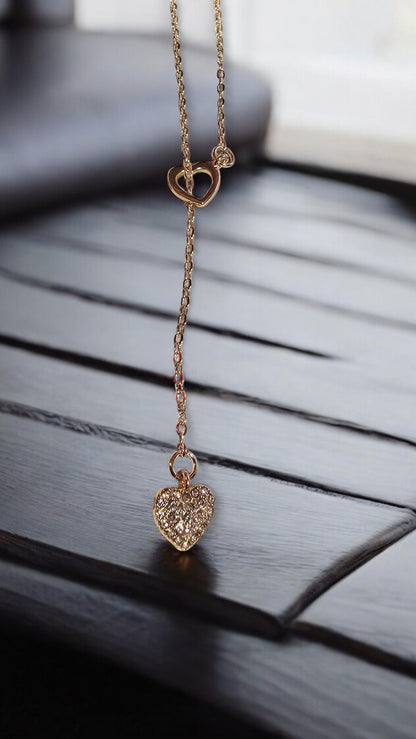 Open Heart Drop Necklace - Whimsy's World LLC