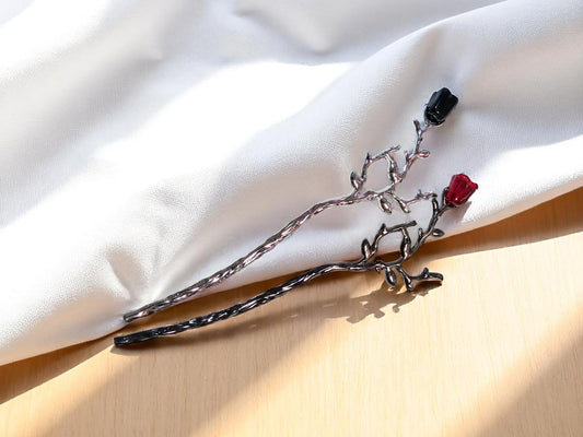 DOUBLE ROSE HAIRPINS