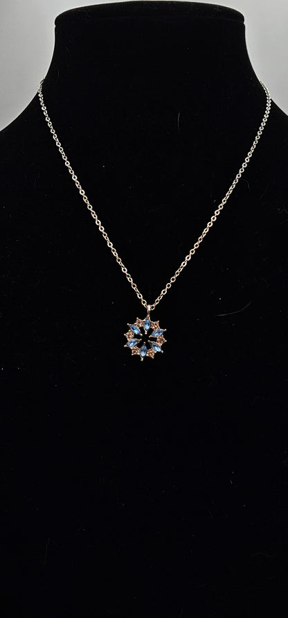BLUE SNOWFLAKE NECKLACE