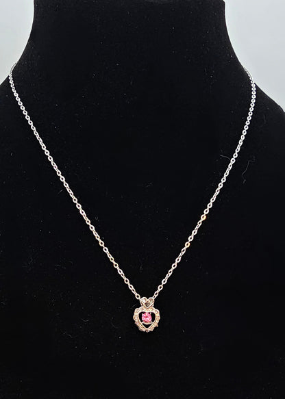 PINK HEART NECKLACE