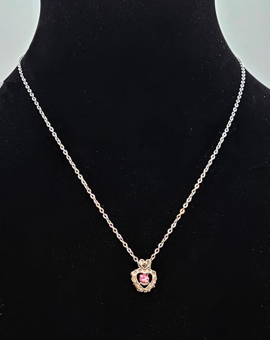 PINK HEART NECKLACE