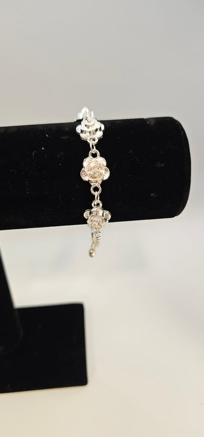 Roses Sterling Silver Bracelet