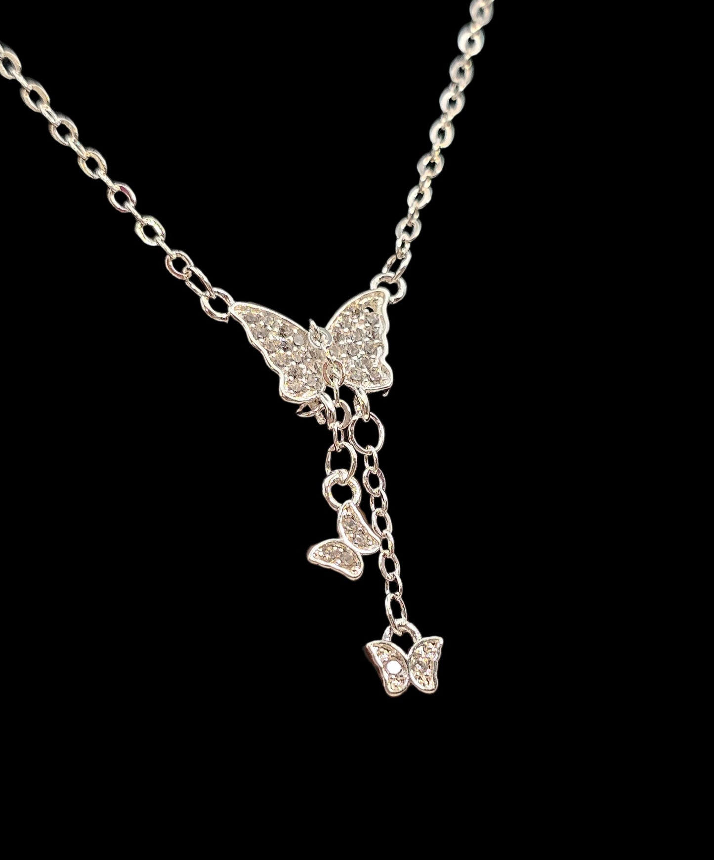 BUTTERFLY DROP NECKLACE