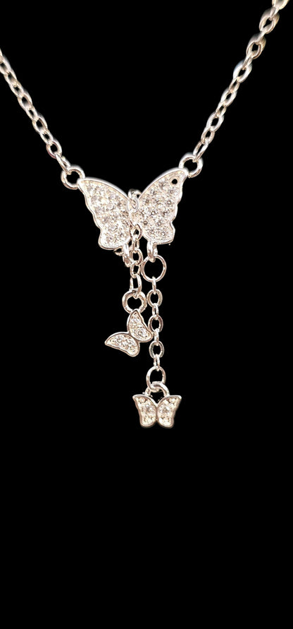 BUTTERFLY DROP NECKLACE