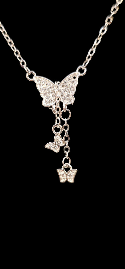 BUTTERFLY DROP NECKLACE