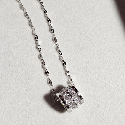 GOLD OR SILVER BARREL NECKLACE