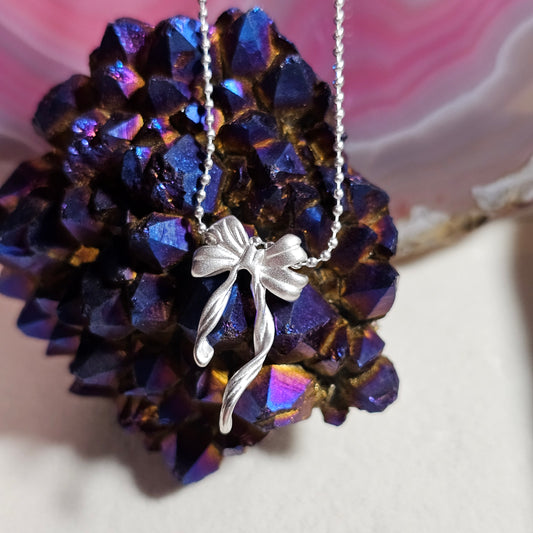 925 STERLING SILVER BOW NECKLACE