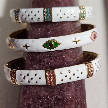 18k Gold Plated Enamel Bracelet