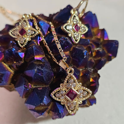 Star Shaped Necklace and Earring set