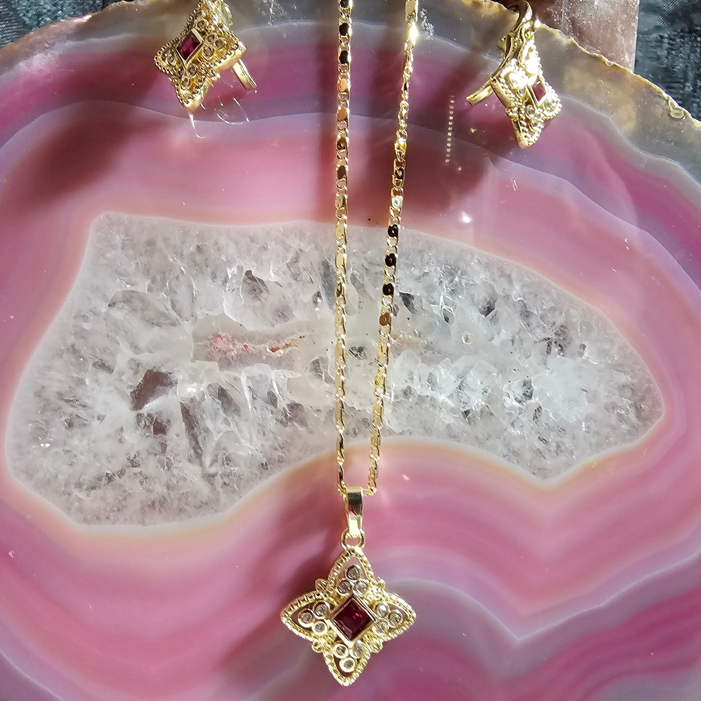 Star Shaped Necklace and Earring set