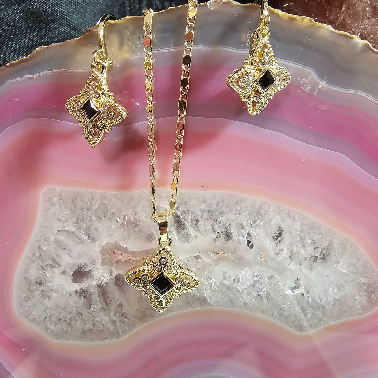 Star Shaped Necklace and Earring set