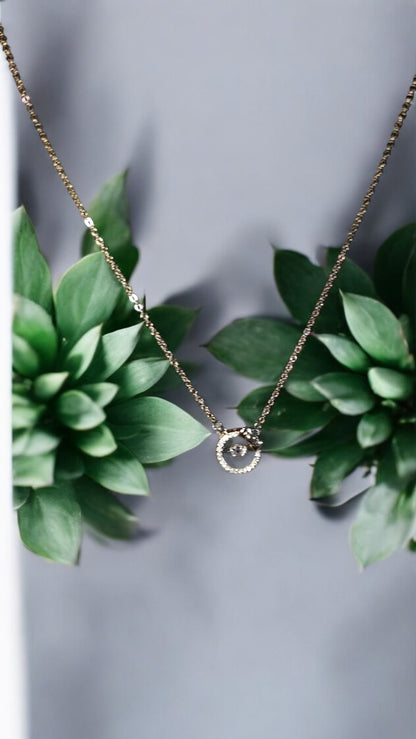 Bow circle necklace - Whimsy's World LLC