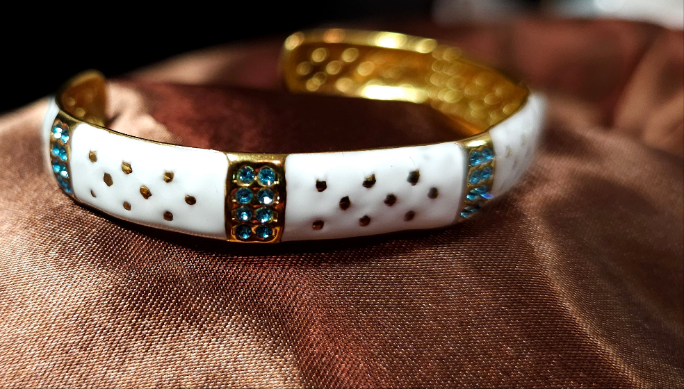 18k Gold Plated Enamel Bracelet