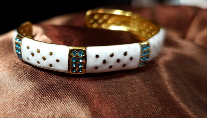 18k Gold Plated Enamel Bracelet