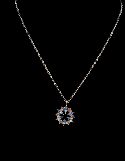 BLUE SNOWFLAKE NECKLACE