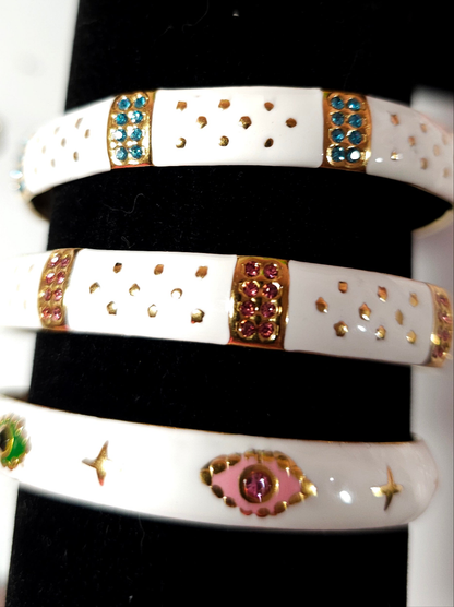 18k Gold Plated Enamel Bracelet