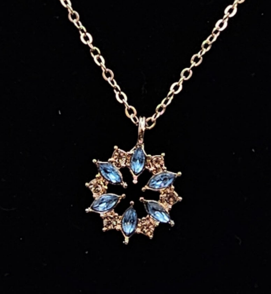 BLUE SNOWFLAKE NECKLACE