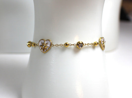 Celestial Heart Charm Bracelet