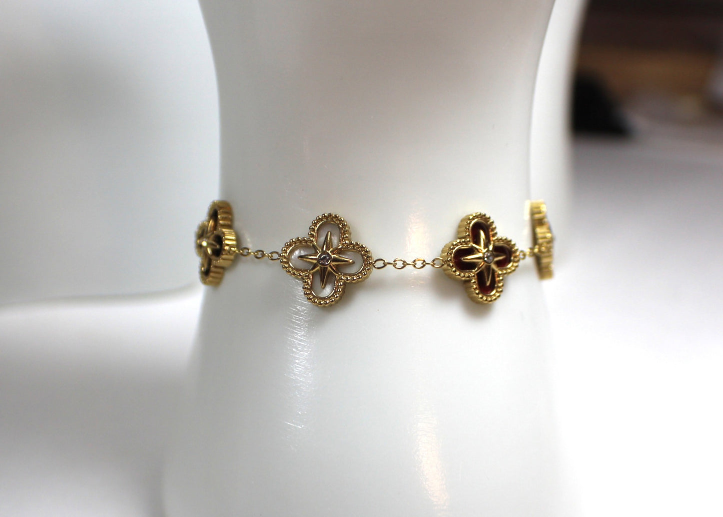 Reversible Clover Charm Bracelet