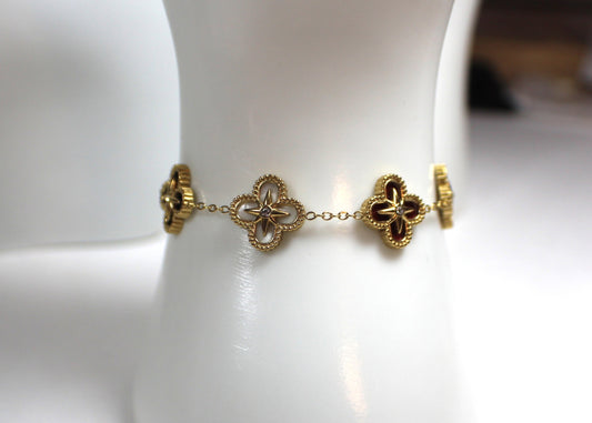 Reversible Clover Charm Bracelet
