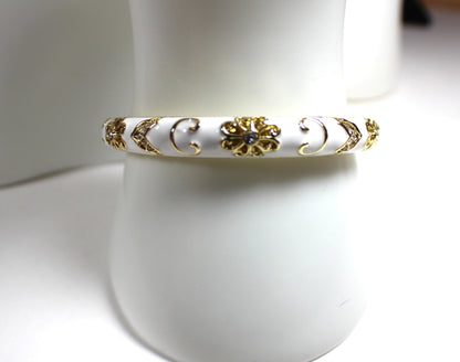 Cloisonné Bloom Bangle Bracelet