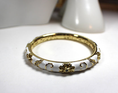 Cloisonné Bloom Bangle Bracelet