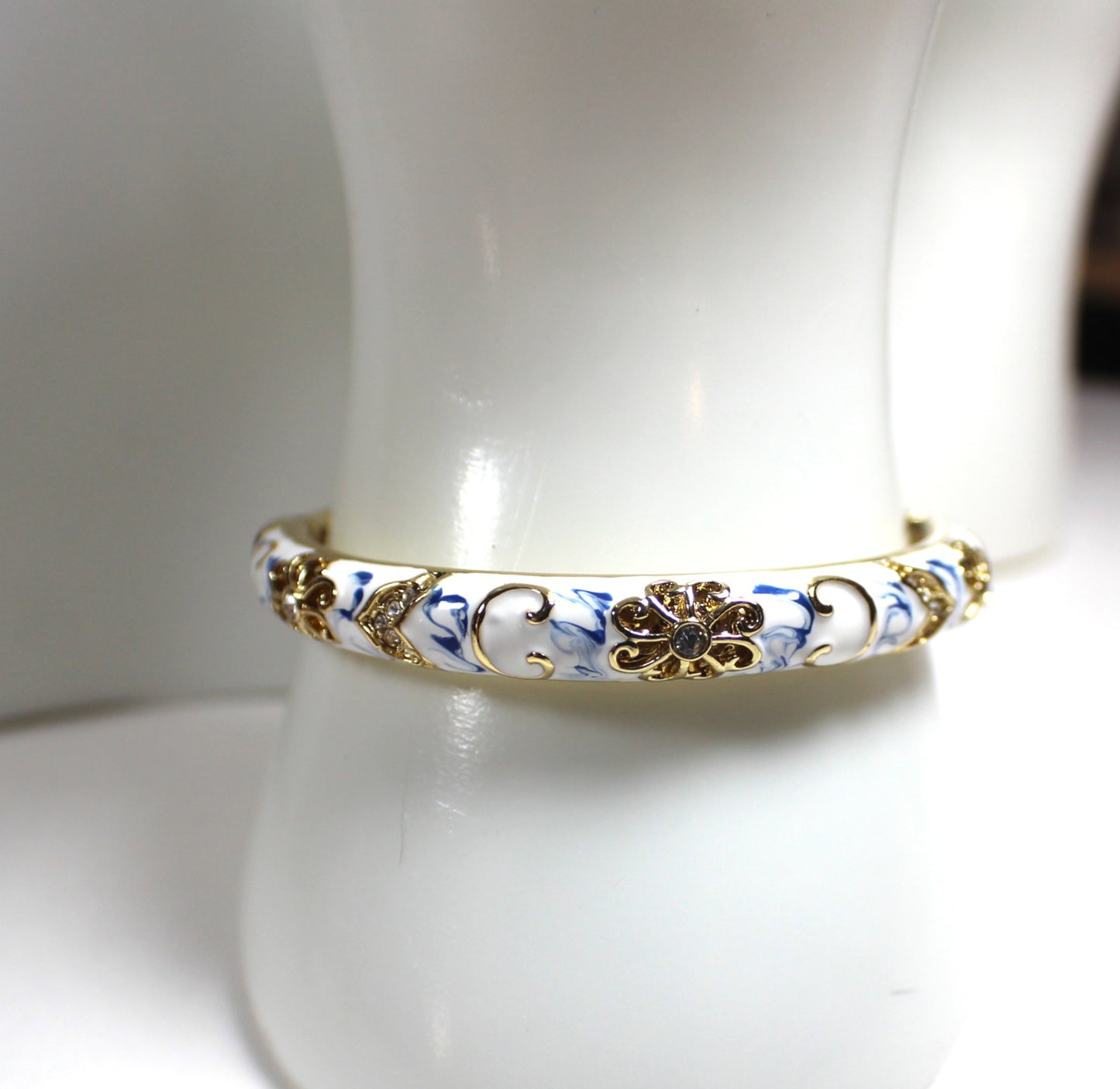 Cloisonné Bloom Bangle Bracelet