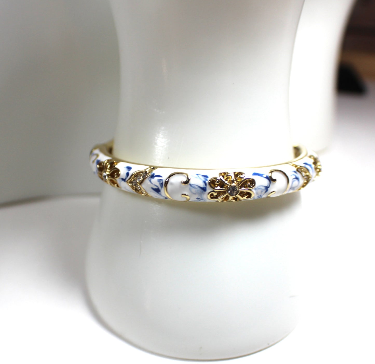 Cloisonné Bloom Bangle Bracelet