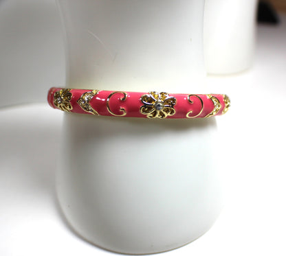 Cloisonné Bloom Bangle Bracelet