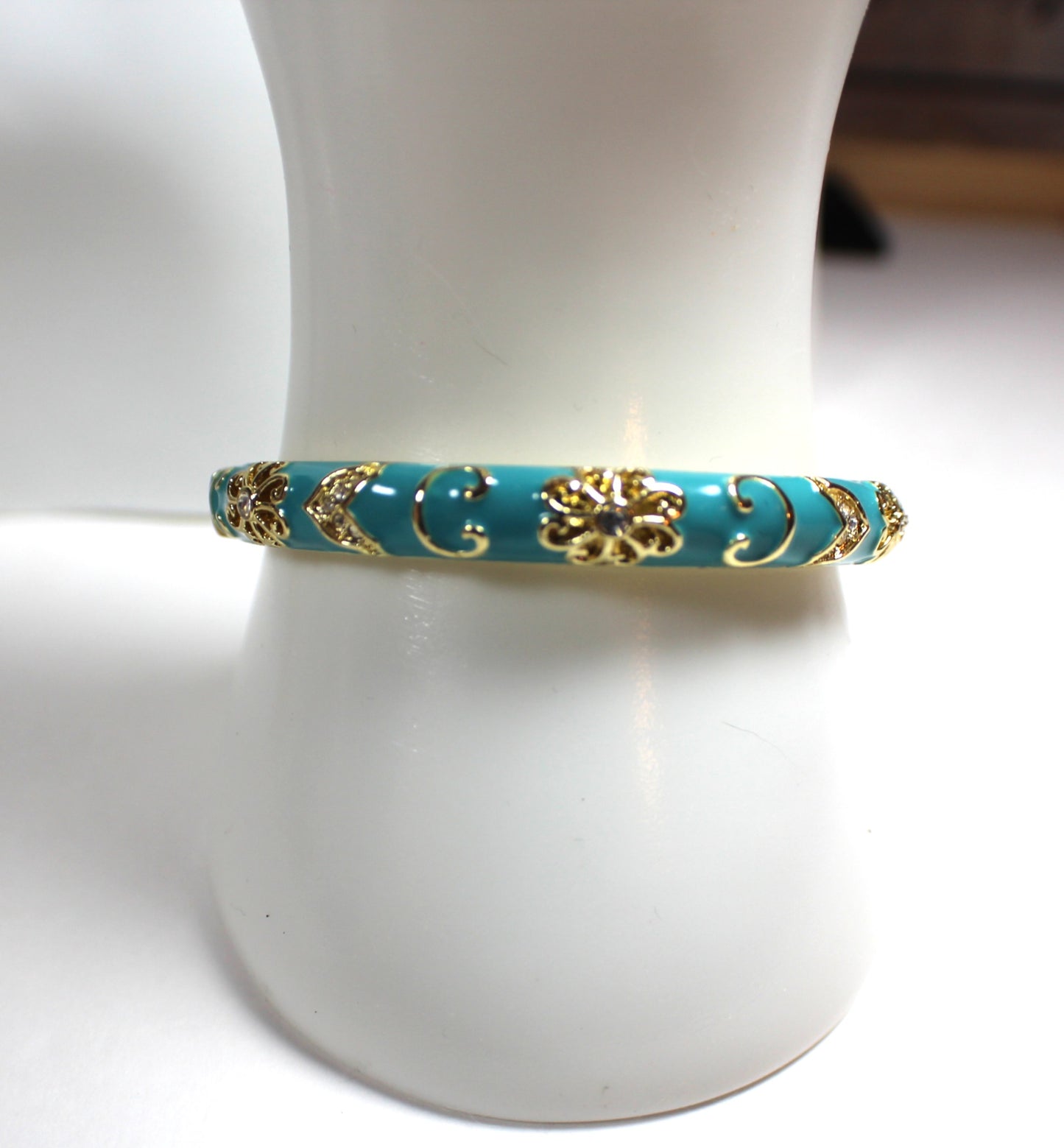 Cloisonné Bloom Bangle Bracelet