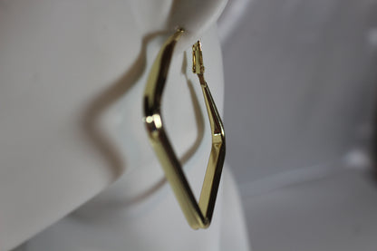 Square Gold Hoop Earrings – 18K Gold Plated Stainless Stee