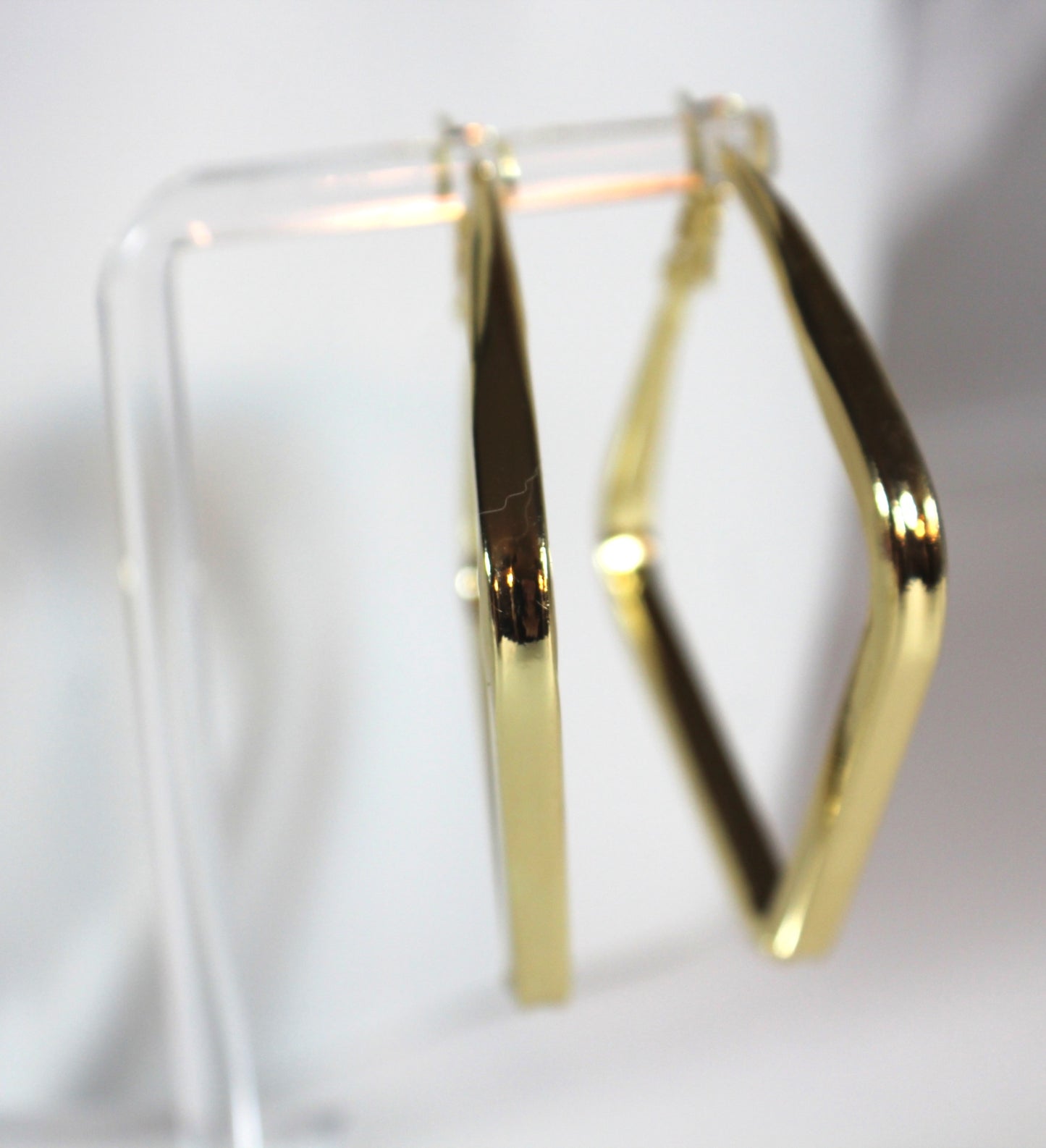 Square Gold Hoop Earrings – 18K Gold Plated Stainless Stee