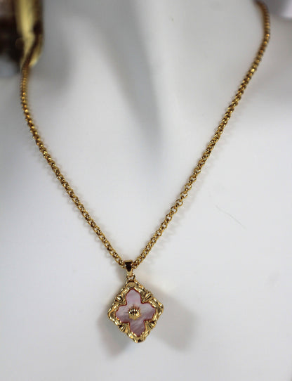 Gold Plated Zircon Sunflower Nicklace