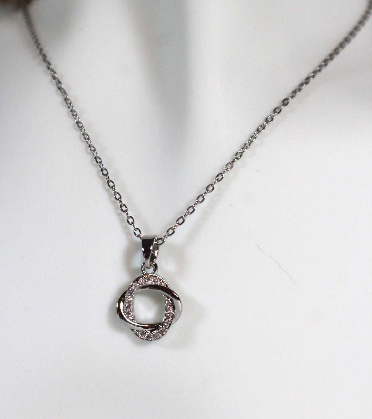 Infinity Halo Pendant Necklace