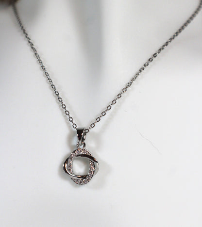 Infinity Halo Pendant Necklace