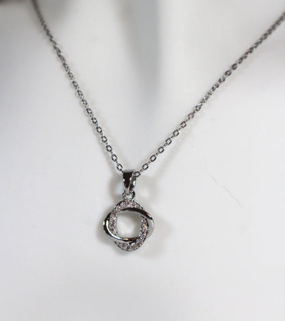 Infinity Halo Pendant Necklace