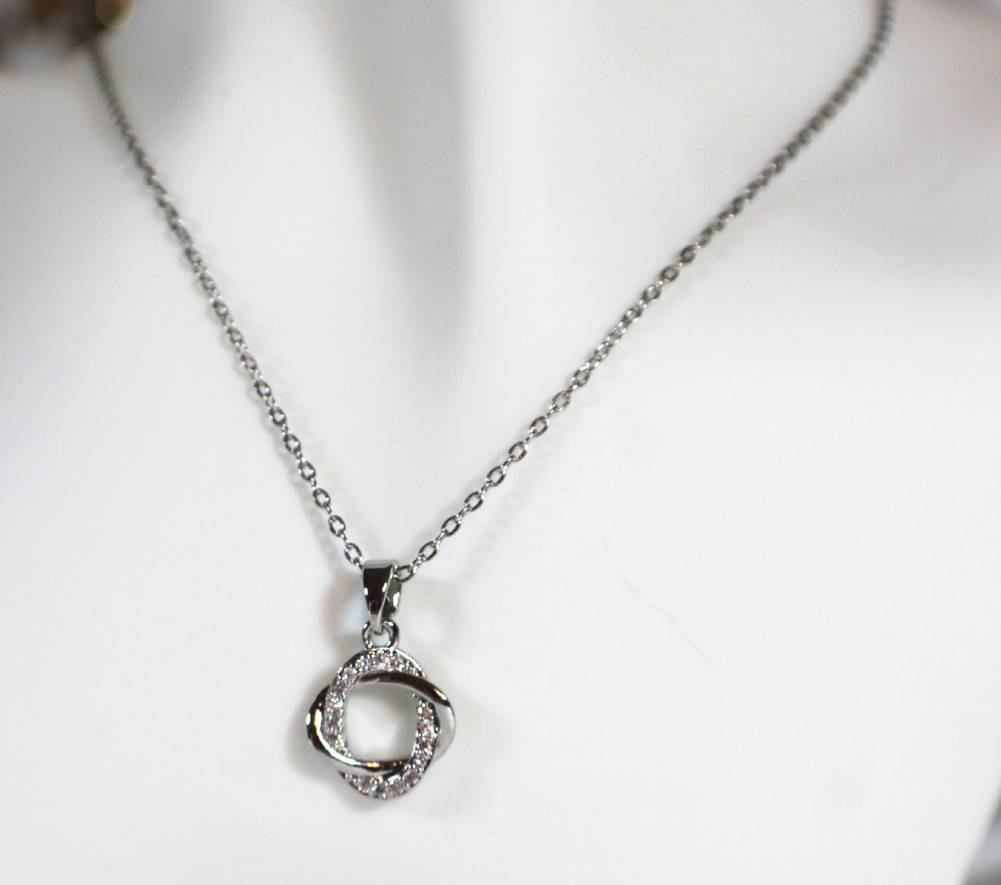 Infinity Halo Pendant Necklace