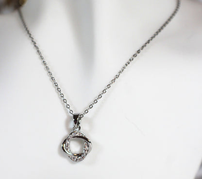 Infinity Halo Pendant Necklace