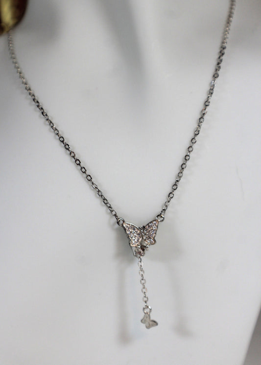 Flutter Drop Butterfly Necklace