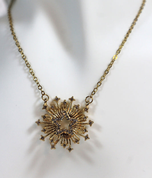 Radiant Starburst Zircon Necklace