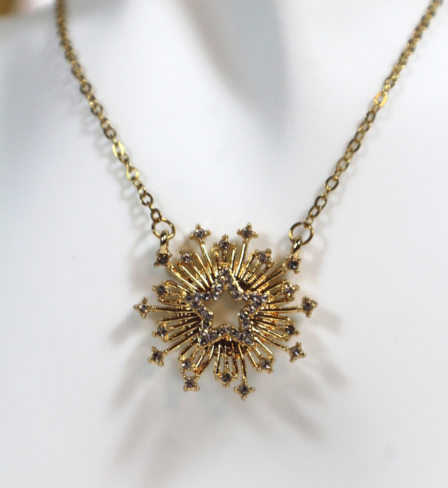 Radiant Starburst Zircon Necklace