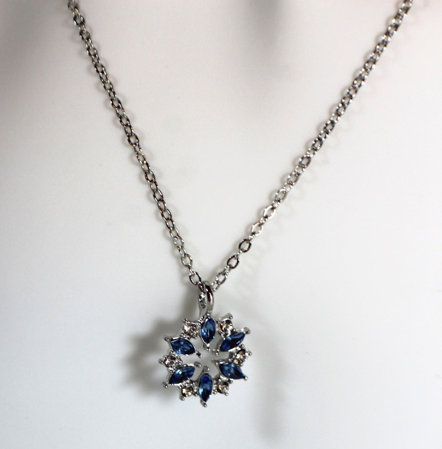 Sapphire Bloom Pendant Necklace