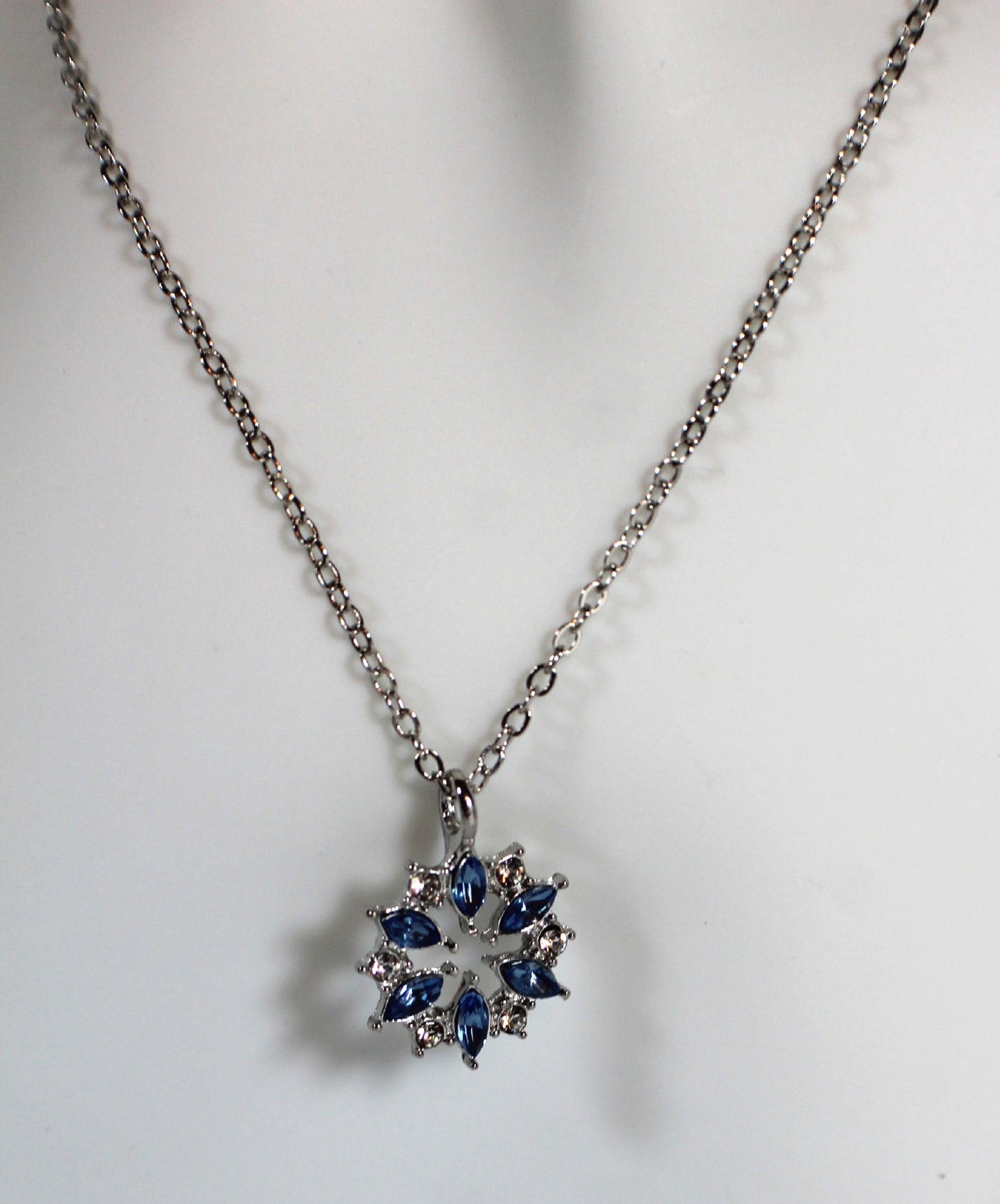 Sapphire Bloom Pendant Necklace