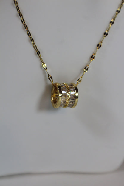 Luxe Baguette Barrel Necklace