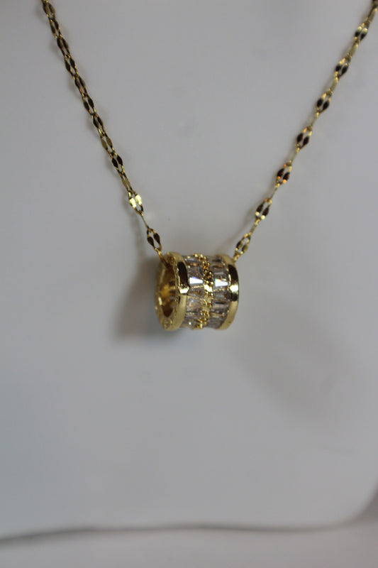 Luxe Baguette Barrel Necklace
