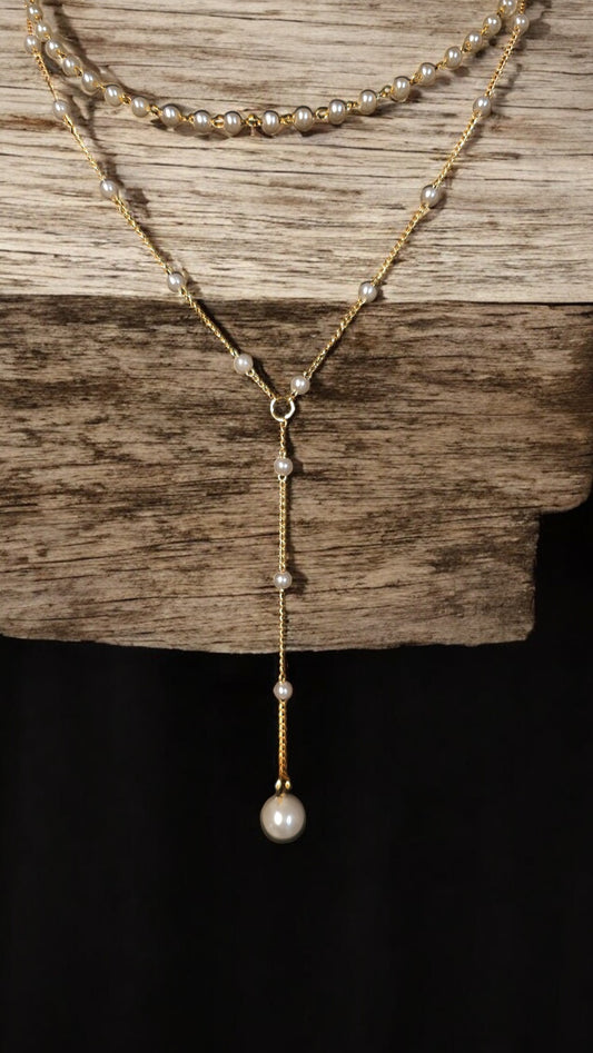 Pearl drop necklace - Whimsy's World LLC