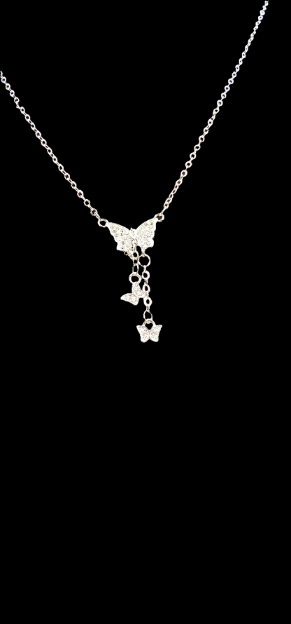 BUTTERFLY DROP NECKLACE