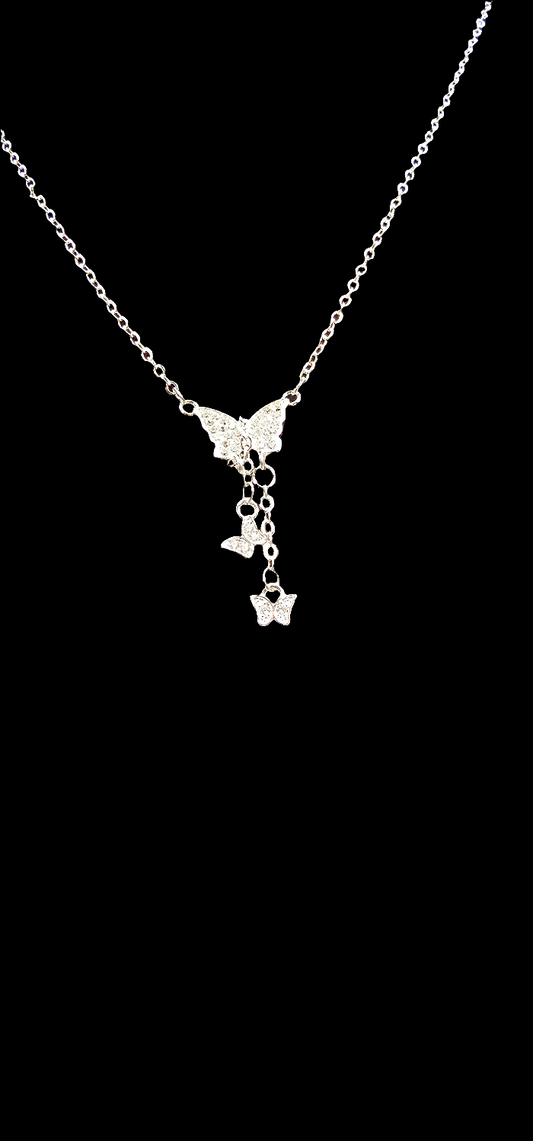 BUTTERFLY DROP NECKLACE